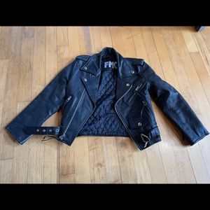 FMC Harley Davidson Boys/Kids Leather Jacket Sz 4